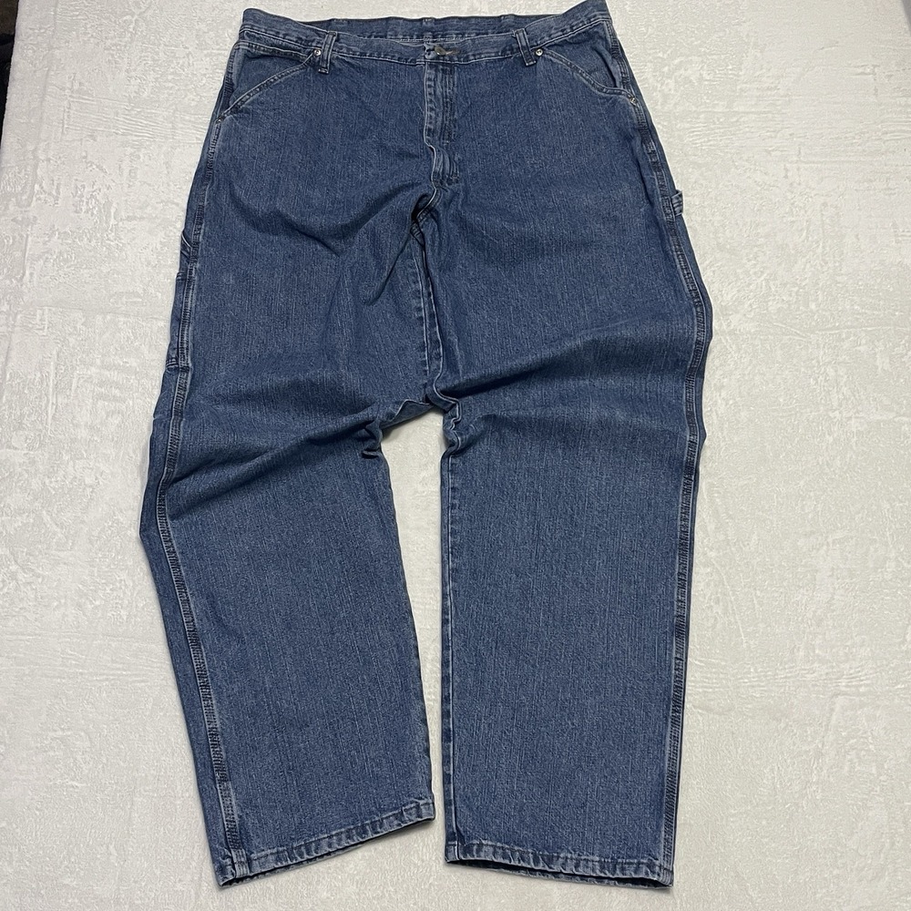 VTG Y2K Wrangler Carpenter Jeans Men 38x34 Baggy Skate Grunge Work Wear 100% Cot